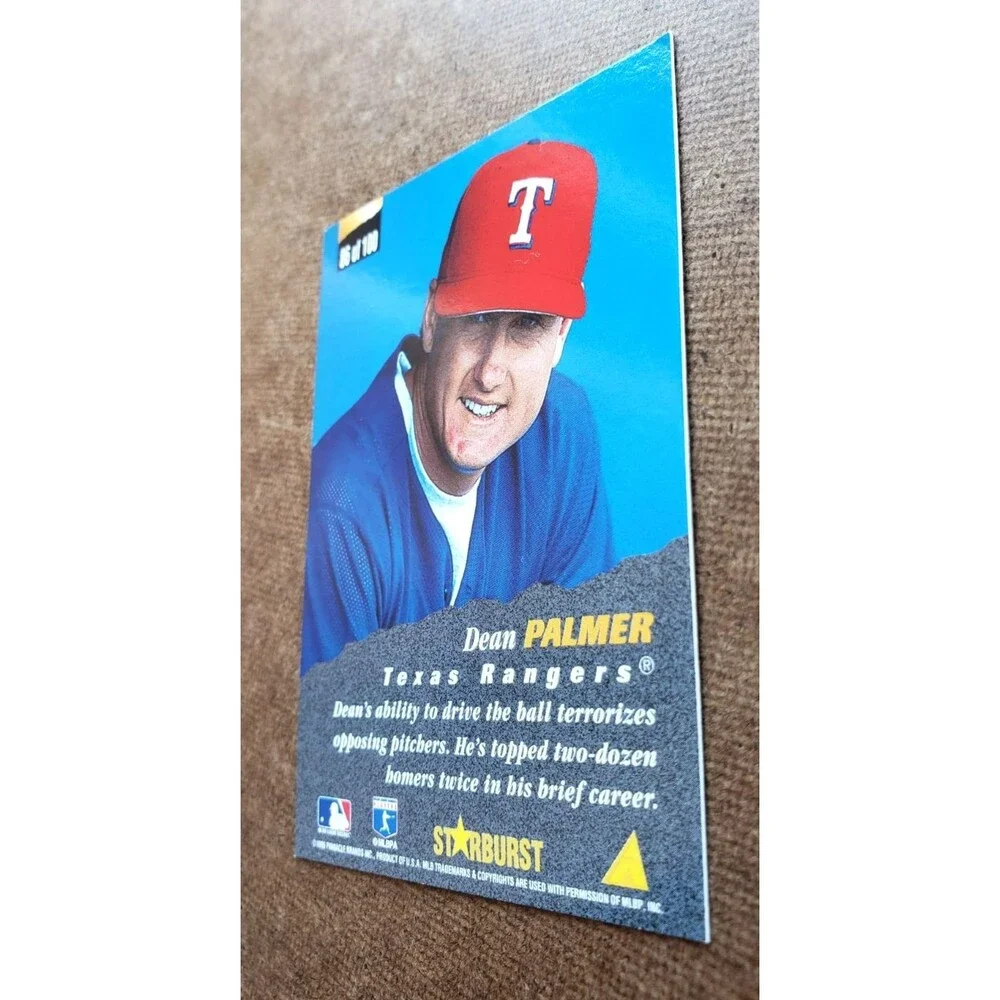 1996 Pinnacle STARBURST DEAN PALMER MLB Trading Card #86 Texas Rangers
